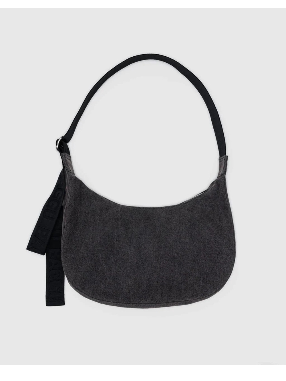 Baggu washed black denim medium crescent bag